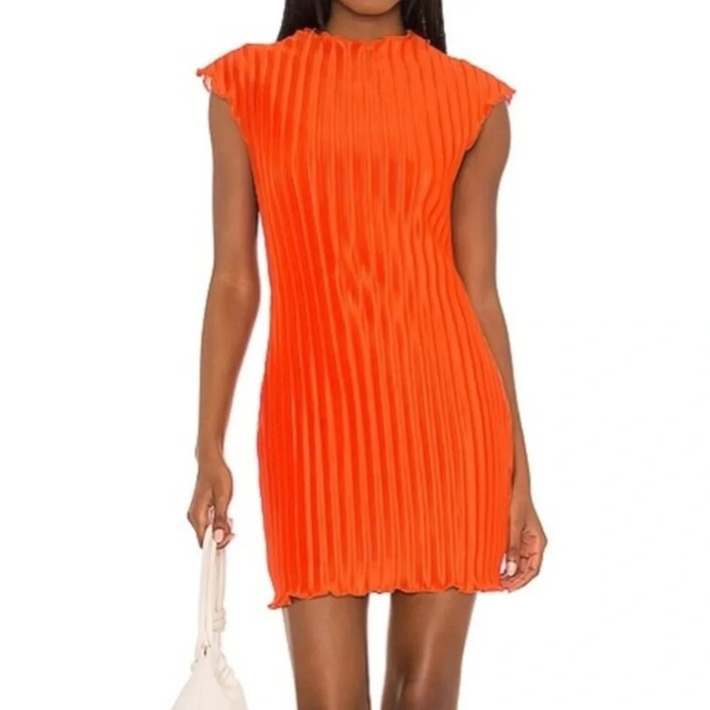 House of Harlow 1960 x Sofia Richie Kenji Mini Dress, Orange-Red - Picture 2 of 8